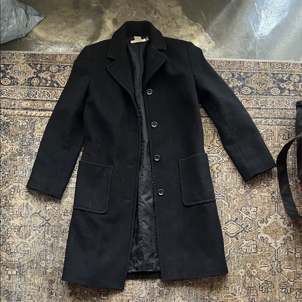 J Crew Elegant Black Wool Women's Coat